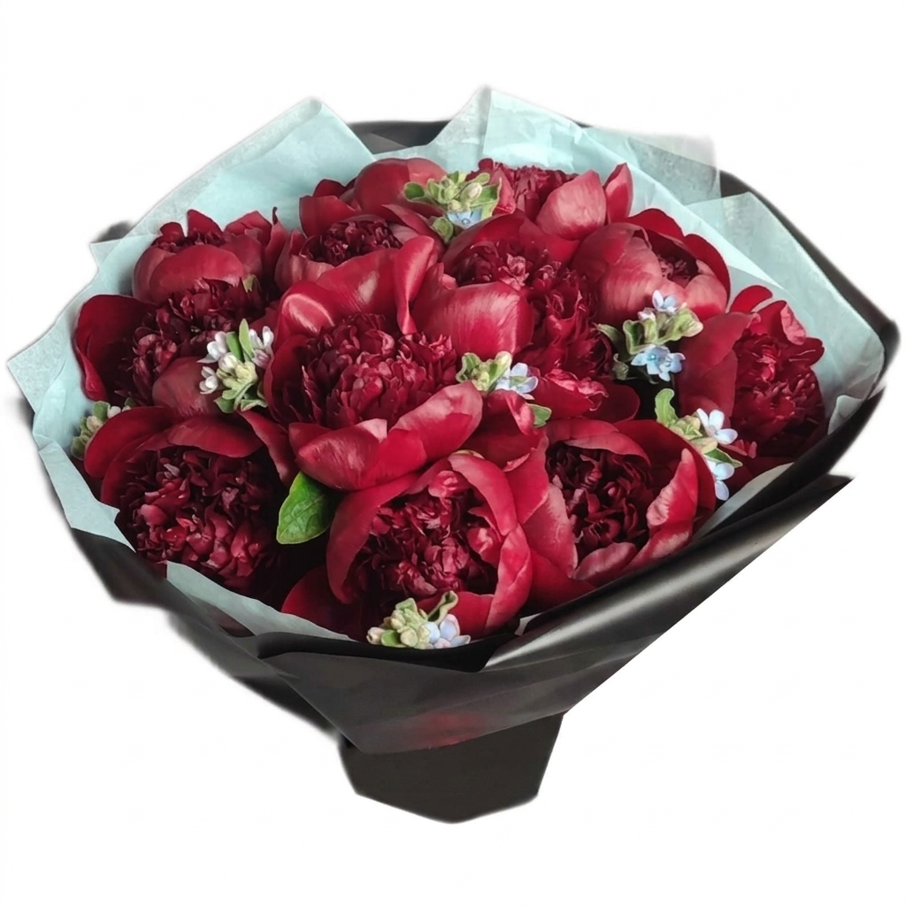 Bouquet of Burgundy Peonies