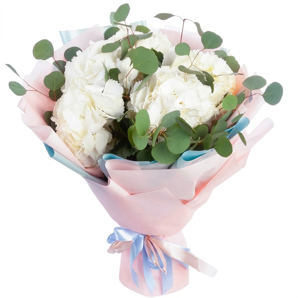 Bouquet of White Hydrangeas