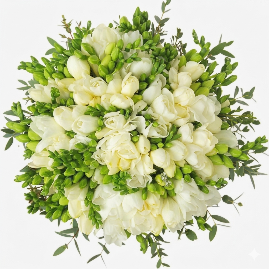 Bouquet of White Freesias