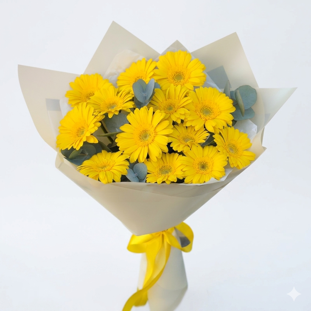 Bouquet of Yellow Germini
