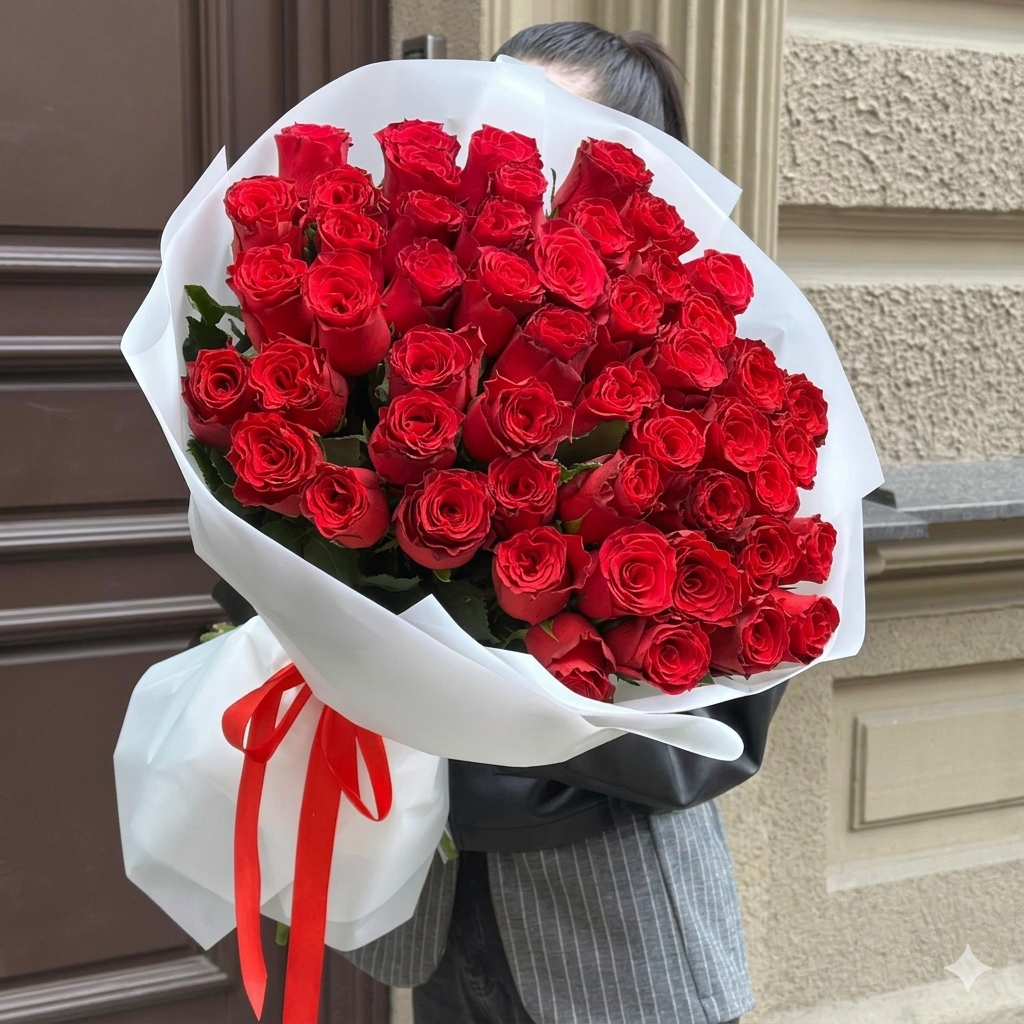 51 Red Roses 60cm