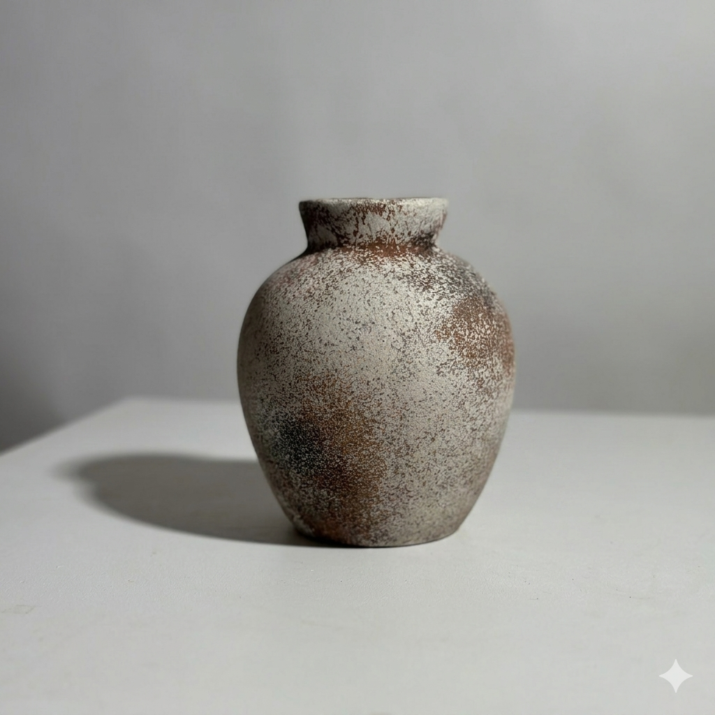 Vase 16cm D7cm Rustic Finish